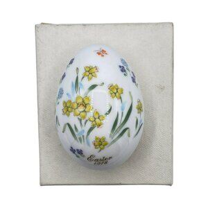 VTG Noritake Japan LE 1978 8th Ed Easter Egg Daffodils & Flowers Bone China Box